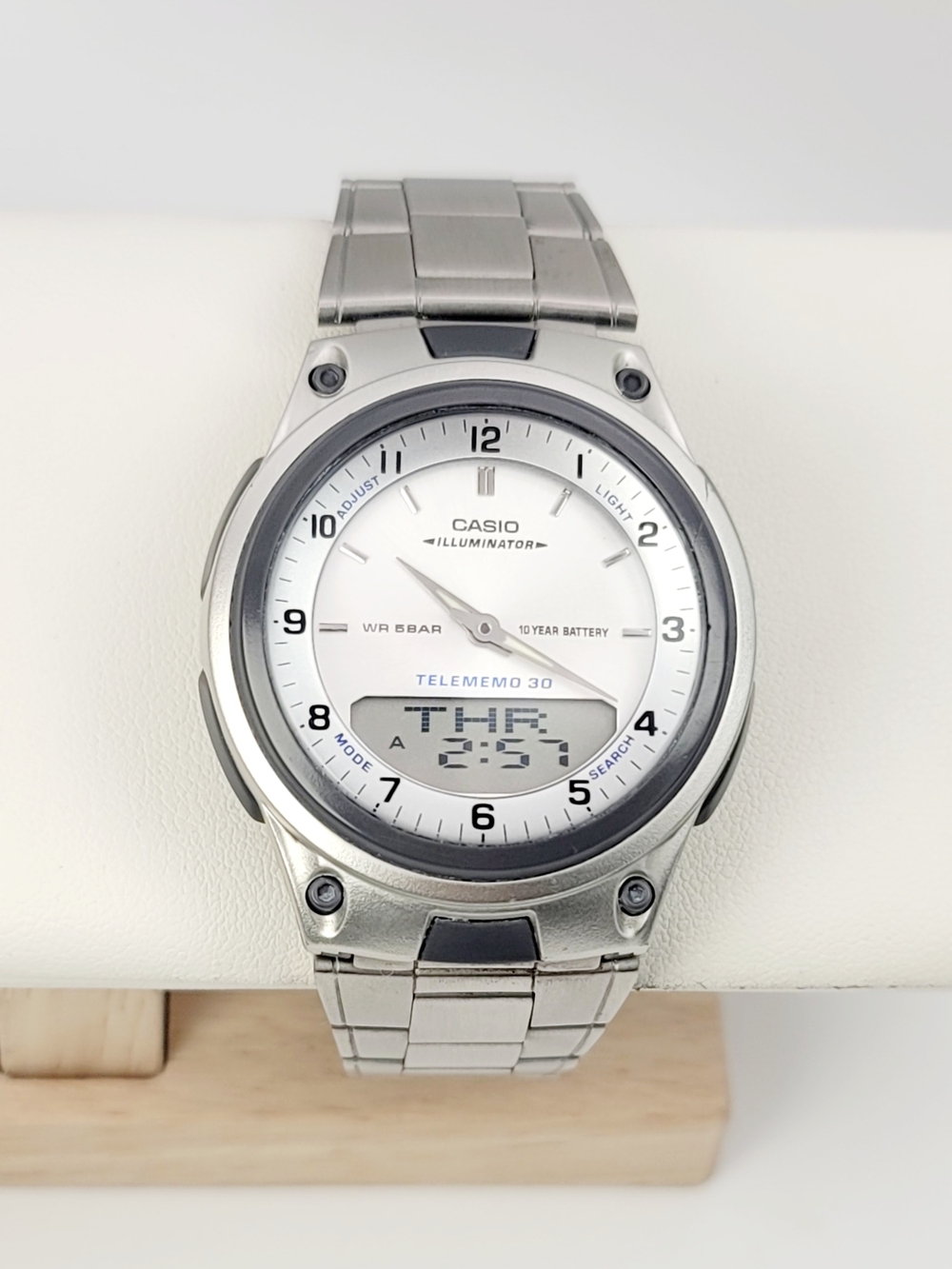 Casio AW-80D-7AV Telememo 30 Ana-Digi Watch | World Time | Illuminator